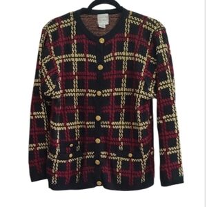 Hasting & Smith Plaid Cardigan Size M